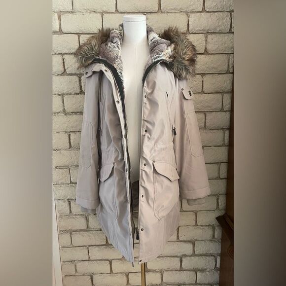 1 Madison Expedition Women's Beige Parka Coat size XL - Picture 2 of 11